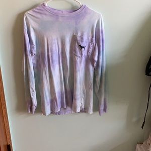 Tie Dye VS PINK Campus Long Sleeve Tee